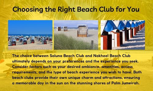 Soluna Beach Club vs Nakheel Beach Club