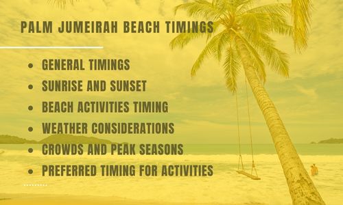 Palm Jumeirah Beach Timings