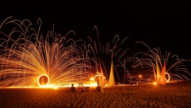 Fire Show in Dubai Desert,