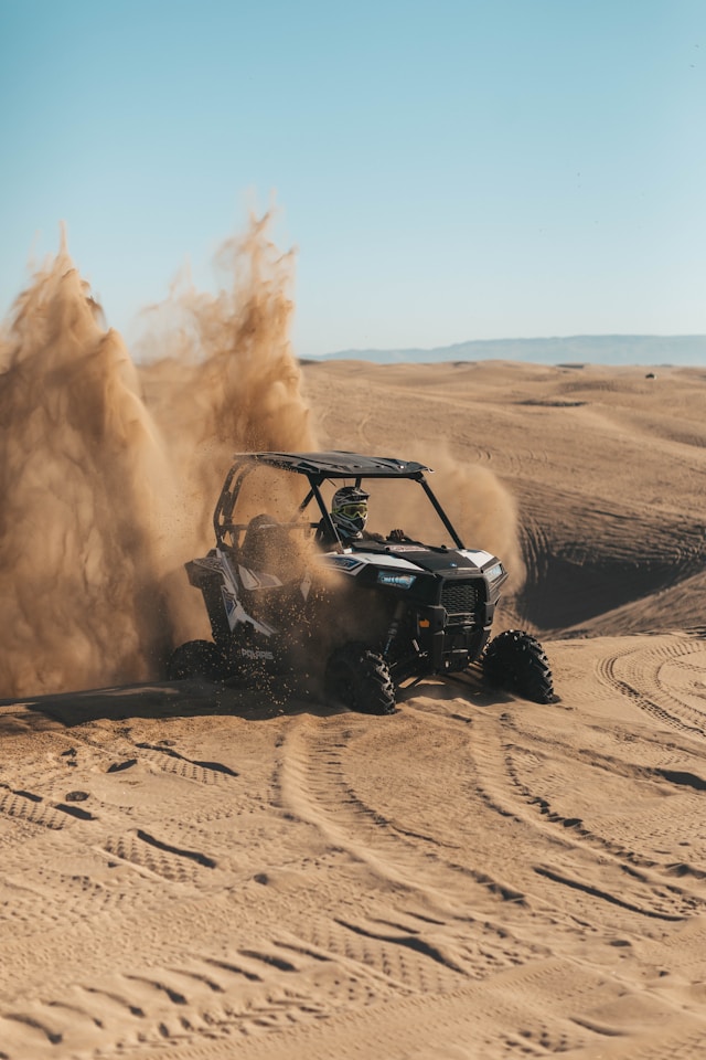 Riding a Dune Buggy,